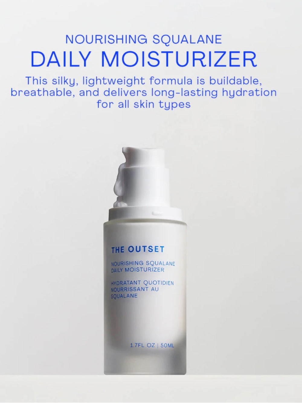 NIB THE OUTSET nourishing squalene moisturizer